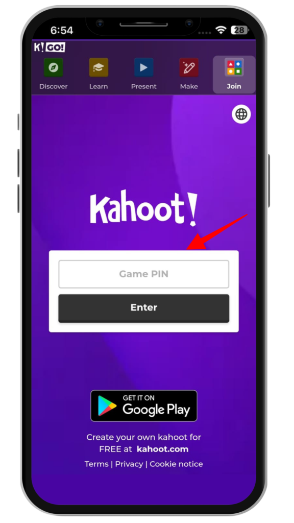 Kahoot Join Code